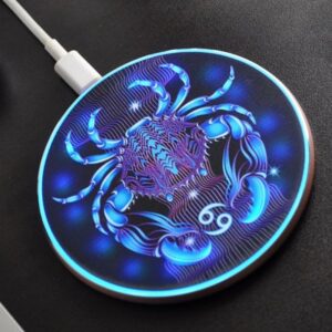 Twelve constellations mobile phone wireless charger with breathing light